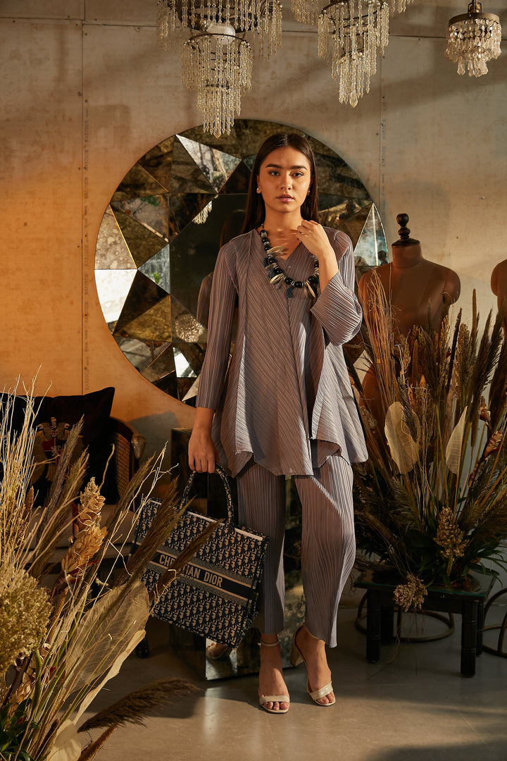 Blair Brag me Pleated Co-ord Set - Grey