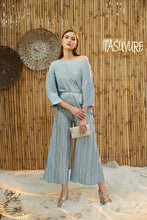 Load image into Gallery viewer, Milan Metallic Melissa Pleated Co-ord Set - Frost Blue