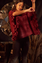 Load image into Gallery viewer, Ruffle top maroon