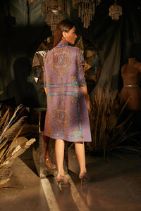 Medusa Renaissance Print Dress - Lavender