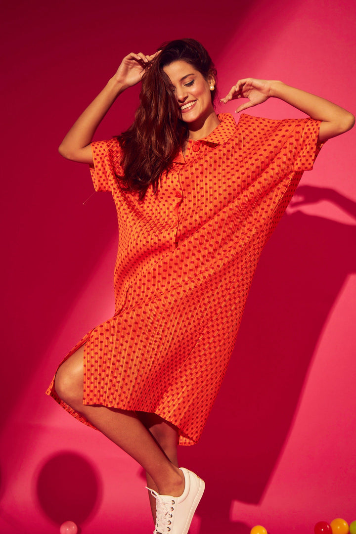 Buy Printed Polka Dot Shirt Dress for Women Online | Tasuvure