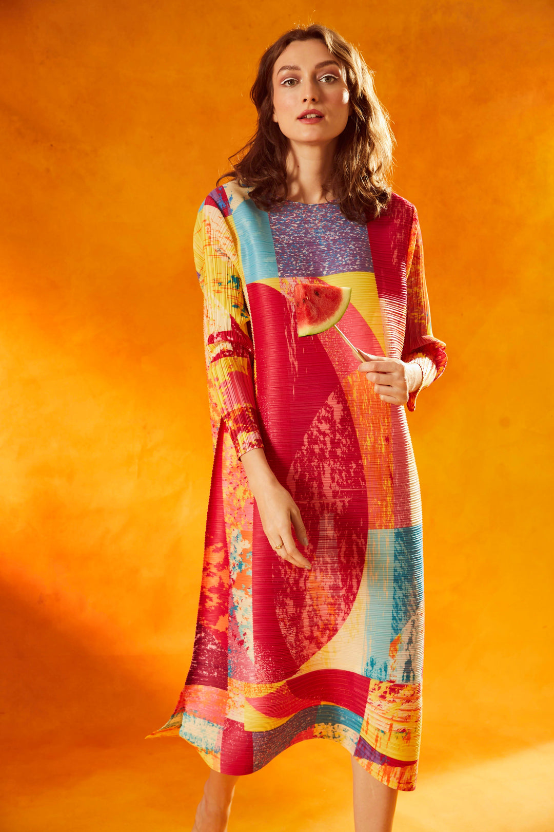 Stria Stripe Boho Dress - Hot Pink