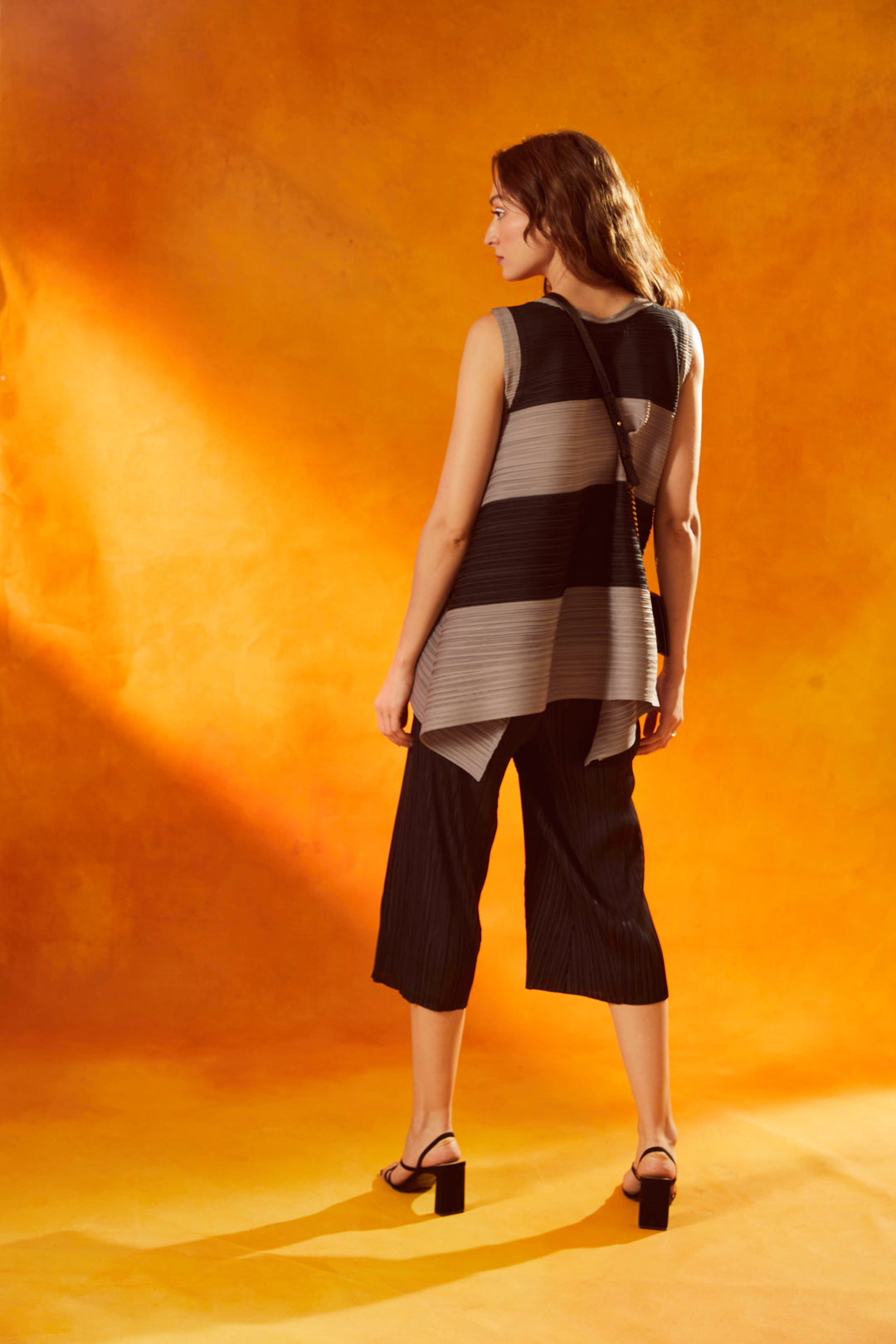 Clara Colour Block Co-ord Set - Black & Grey