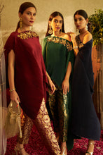 Load image into Gallery viewer, Divine Embroidered Cape with Brocade Pants - Maroon