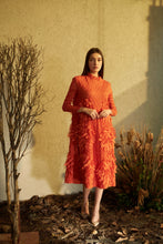 Load image into Gallery viewer, Felicia Flower Up Sleeve Dress - Orange