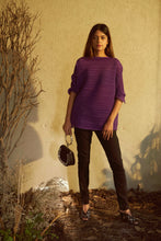 Load image into Gallery viewer, Ruffle Sleeve Top - Purple