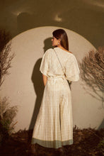 Load image into Gallery viewer, Milan Metallic Melissa Pleated Co-ord Set - Ivory
