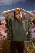 Load image into Gallery viewer, Ruffle Sleeve Top - Grey
