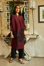 Load image into Gallery viewer, Dandelion Tunic Coordinated with Plisse Pants- Maroon
