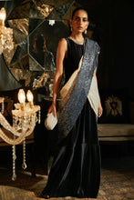 Load image into Gallery viewer, Bedazzling Handcrafted Ombre Sequence Classy Gown Saree -  Midnight Blue