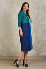 Load image into Gallery viewer, Colour Block Tunic Dress-Blue